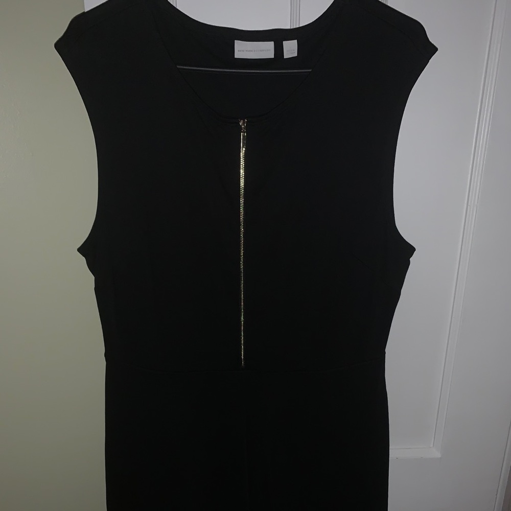 Black zip dress